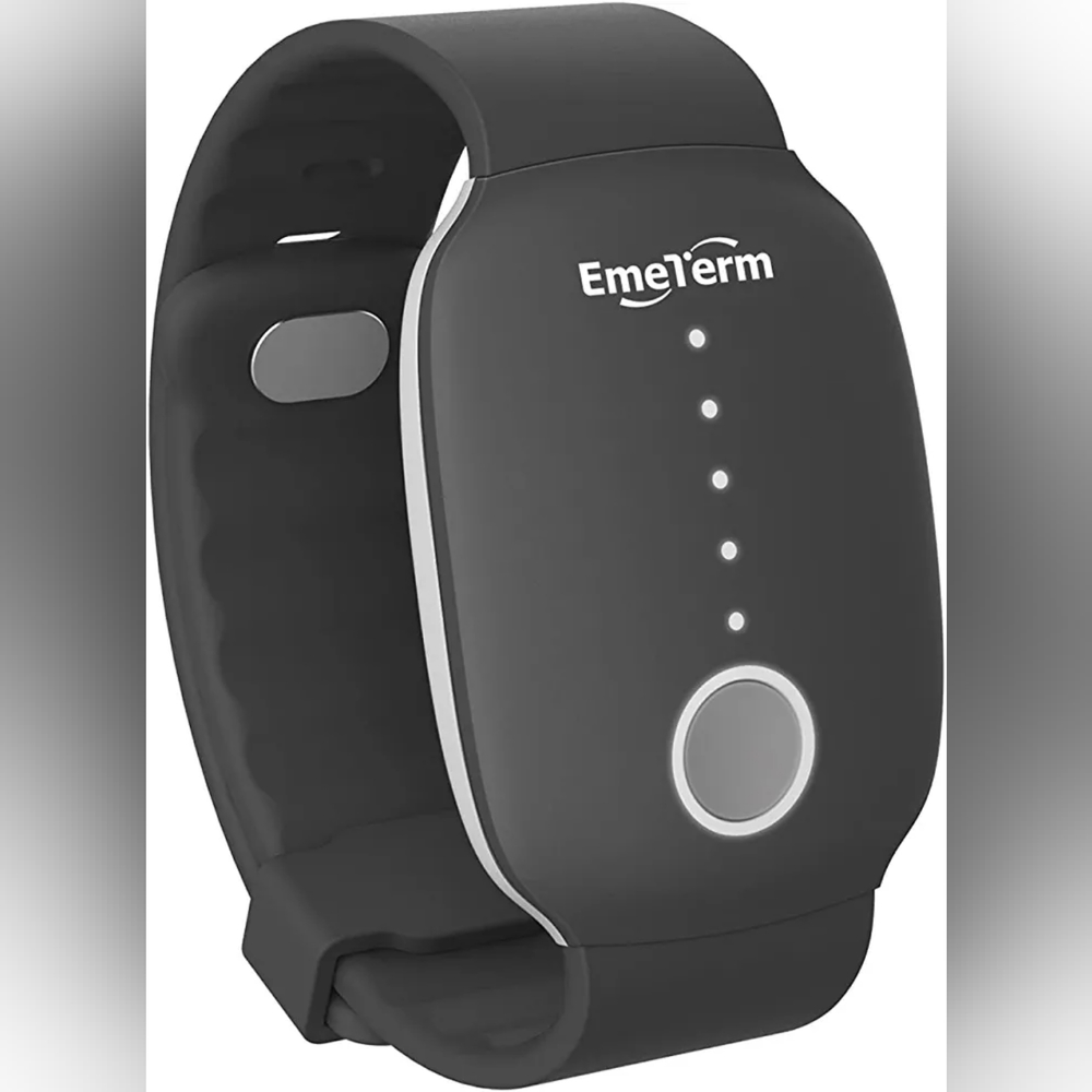 EmeTerm Anti-Emetic Wristband For Motion & Morning Sickness, Black